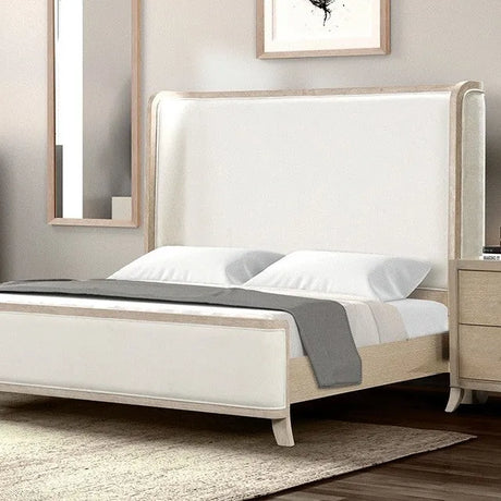 Candra Natural Oak 5-Piece Queen Bedroom Set by Furniture of America at Eve Furniture