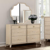 Candra Natural Oak Mirror by Furniture of America at Eve Furniture