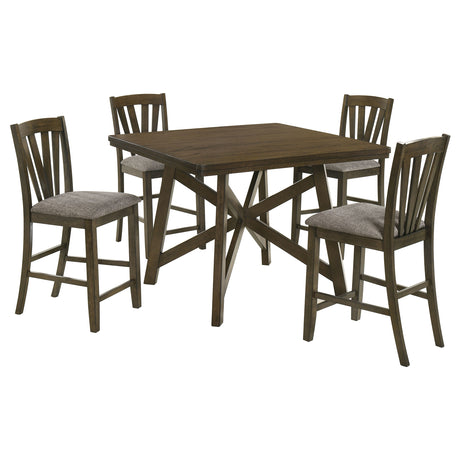 Canfield Brown 5-Piece 47-inch Counter Height Dining Set by Coaster at Eve Furniture