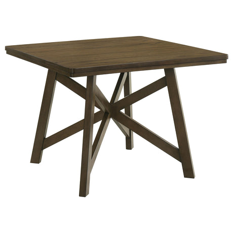 Canfield Brown Square Counter Height Dining Table by Coaster at Eve Furniture