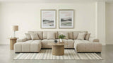 Cannella Beige U-Shaped Double Chaise Upholstered Sectional Sofa by Coaster at Eve Furniture