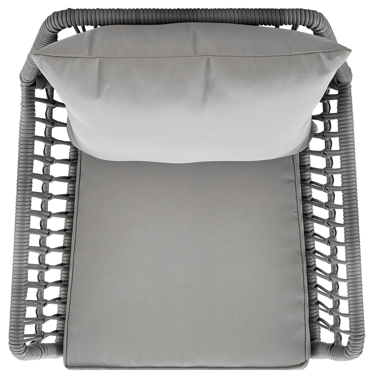 Cannes Patio 2-Person Seating Group with End Table with Grey Cushions by Manhattan Comfort at Eve Furniture