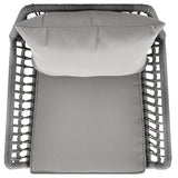 Cannes Patio 2-Person Seating Group with End Table with Grey Cushions by Manhattan Comfort at Eve Furniture