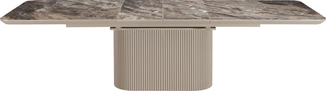 Cannon Minerals/Taupe Double Extension Dining Table by Modus Furniture at Eve Furniture