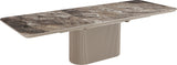 Cannon Minerals/Taupe Double Extension Dining Table by Modus Furniture at Eve Furniture