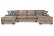 Cannonbrook Nutmeg 3-Piece Double Chaise Sectional by Ashley at Eve Furniture