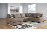 Cannonbrook Nutmeg 3-Piece Left Arm Facing (LAF) Chaise Sectional by Ashley at Eve Furniture