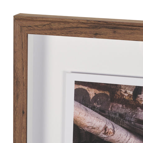 Canoe Barn by Deborah Revell Hand Embelished Framed Art Print Matted under Glass by Mercana at Eve Furniture