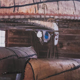 Canoe Barn by Deborah Revell Hand Embelished Framed Art Print Matted under Glass by Mercana at Eve Furniture