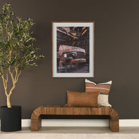 Canoe Barn by Deborah Revell Hand Embelished Framed Art Print Matted under Glass by Mercana at Eve Furniture