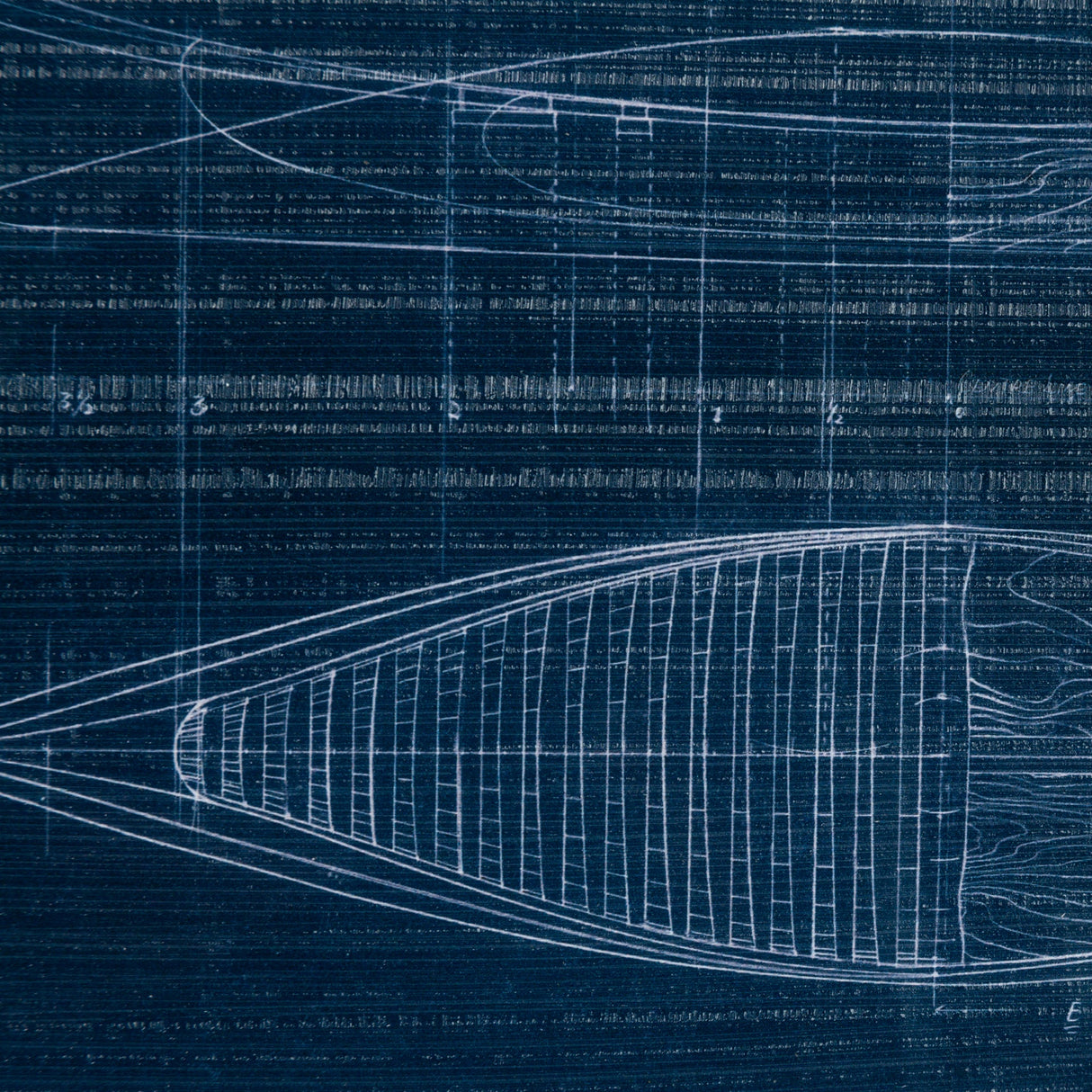 Canoe Blueprint by Dayna a Hand Embellished Textured Framed Art Print Matted under Glass by Mercana at Eve Furniture