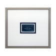 Canoe Blueprint by Dayna a Hand Embellished Textured Framed Art Print Matted under Glass by Mercana at Eve Furniture
