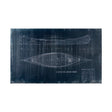 Canoe Blueprint by Fiona H a Hand Embellished Textured Canvas by Mercana at Eve Furniture