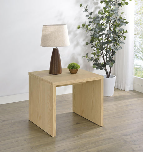 Canoga Light Oak Engineered Wood Accent Side End Table by Coaster at Eve Furniture