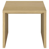 Canoga Light Oak Engineered Wood Accent Side End Table by Coaster at Eve Furniture
