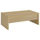 Canoga Light Oak Engineered Wood Lift Top Coffee Table by Coaster at Eve Furniture
