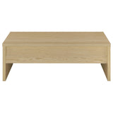 Canoga Light Oak Engineered Wood Lift Top Coffee Table by Coaster at Eve Furniture