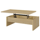 Canoga Light Oak Engineered Wood Lift Top Coffee Table by Coaster at Eve Furniture