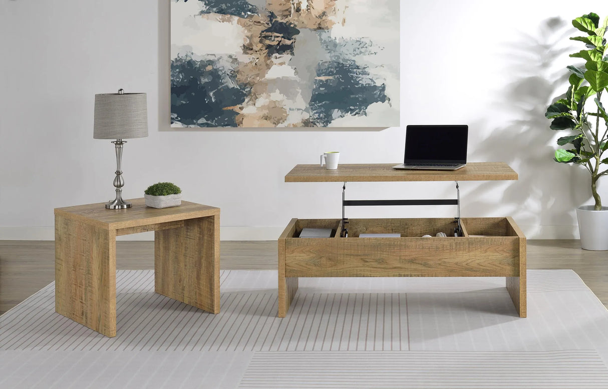 Canoga Mango 2-Piece Lift Top Cocktail Coffee Table Set by Coaster at Eve Furniture