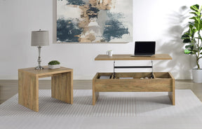 Canoga Mango 2-Piece Lift Top Cocktail Coffee Table Set by Coaster at Eve Furniture
