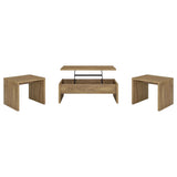 Canoga Mango 3-Piece Lift Top Cocktail Coffee Table Set by Coaster at Eve Furniture