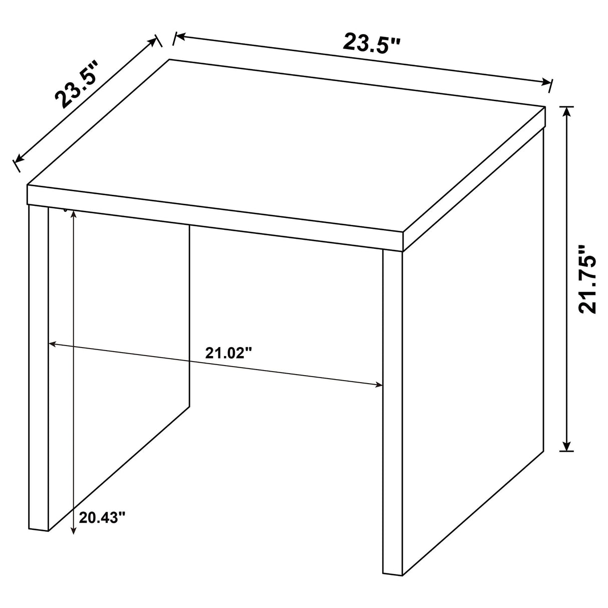 Canoga Mango Engineered Wood Accent Side End Table by Coaster at Eve Furniture