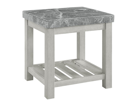 Canova Gray Marble Top End Table