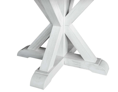 Canova White/Gray Round Marble Top Dining Room Set by Steve Silver at Eve Furniture