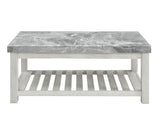 Canova 3-Piece Gray Marble Top Table Set by Steve Silver at Eve Furniture