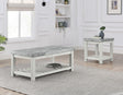 Canova 3-Piece Gray Marble Top Table Set by Steve Silver at Eve Furniture