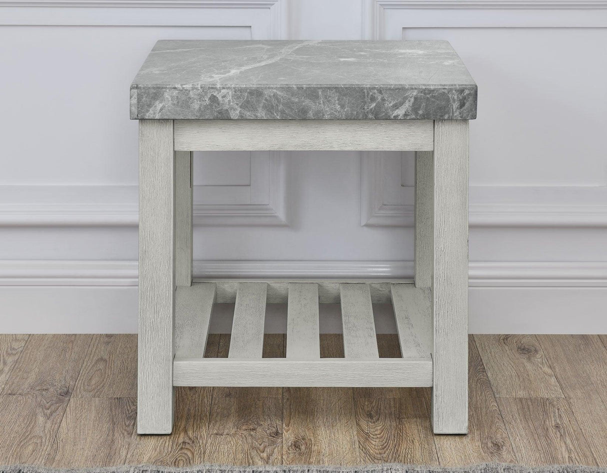 Canova Gray Marble Top End Table by Steve Silver at Eve Furniture
