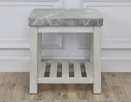 Canova Gray Marble Top End Table by Steve Silver at Eve Furniture