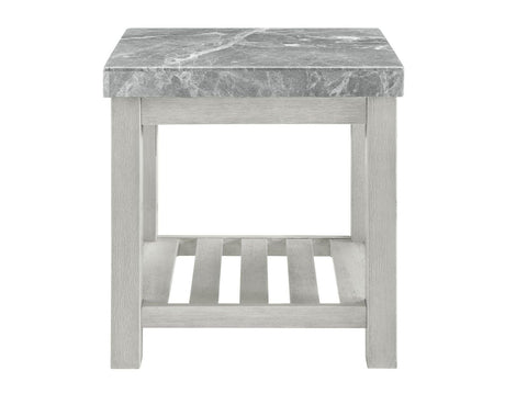 Canova Gray Marble Top End Table by Steve Silver at Eve Furniture