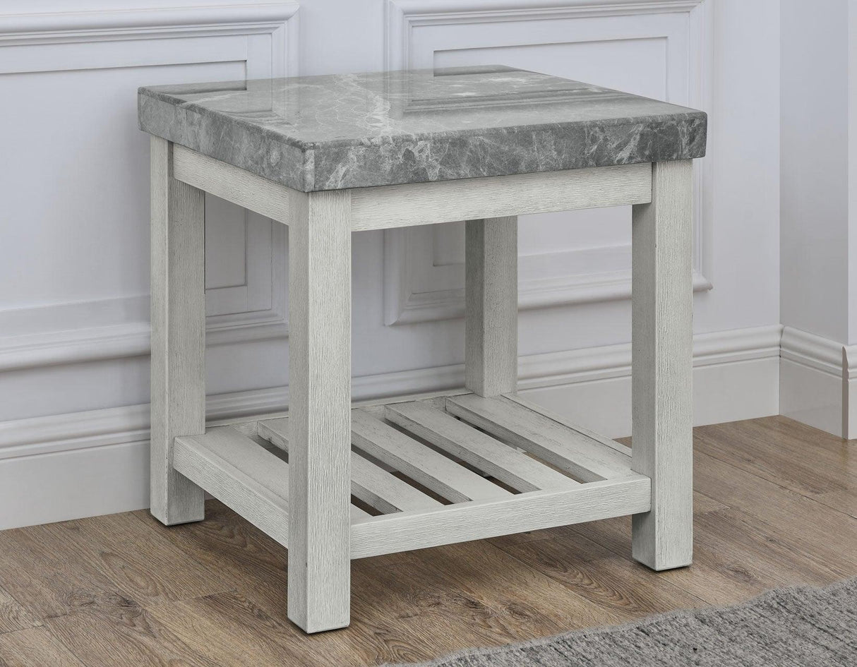 Canova Gray Marble Top End Table by Steve Silver at Eve Furniture