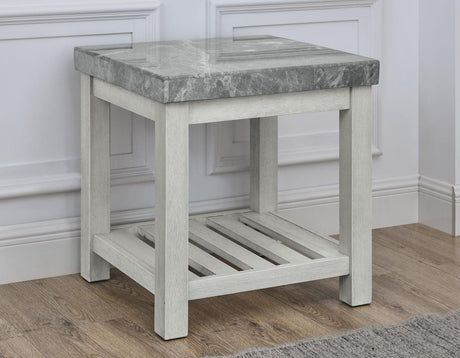 Canova Gray Marble Top End Table by Steve Silver at Eve Furniture