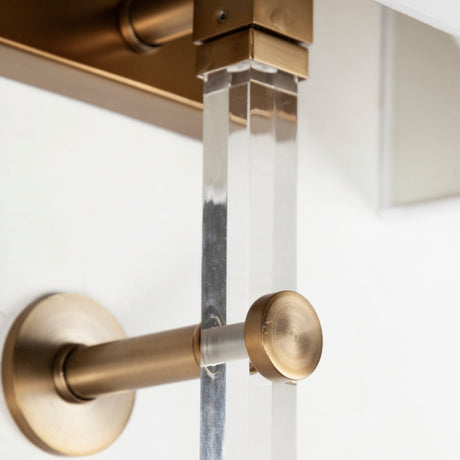 Cantabria White Shade Brass/Acrylic Wall Sconce by Mercana at Eve Furniture