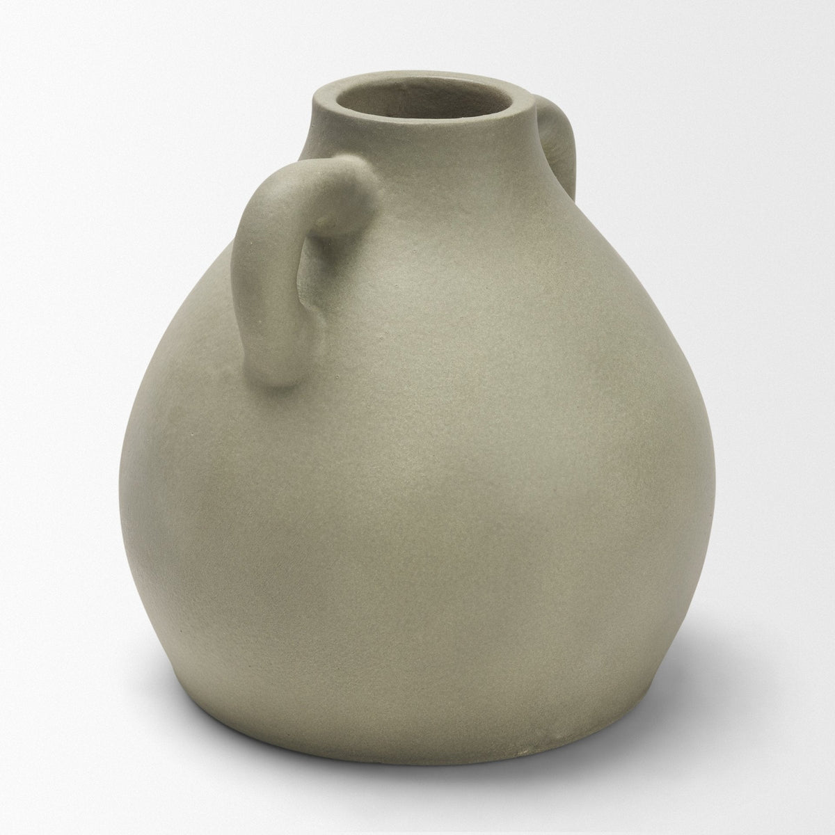 Cantara Small Sage Green Ceramic Milk Jug w/ Handles by Mercana at Eve Furniture