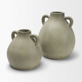 Cantara Small Sage Green Ceramic Milk Jug w/ Handles by Mercana at Eve Furniture