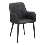 Cantata Slate Vegan Leather Dining Chair (Set of 2) by MOES at Eve Furniture