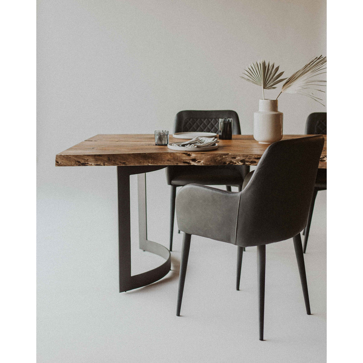 Cantata Slate Vegan Leather Dining Chair (Set of 2) by MOES at Eve Furniture