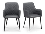Cantata Slate Vegan Leather Dining Chair (Set of 2) by MOES at Eve Furniture