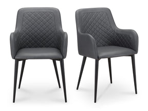 Cantata Slate Vegan Leather Dining Chair (Set of 2) by MOES at Eve Furniture