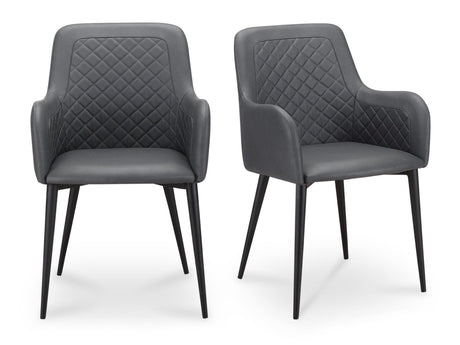 Cantata Slate Vegan Leather Dining Chair (Set of 2) by MOES at Eve Furniture