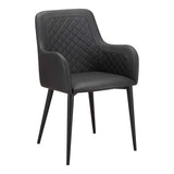 Cantata Slate Vegan Leather Dining Chair (Set of 2) by Moe's Home at Eve Furniture