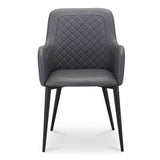 Cantata Slate Vegan Leather Dining Chair (Set of 2) by Moe's Home at Eve Furniture