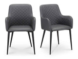 Cantata Slate Vegan Leather Dining Chair (Set of 2) by Moe's Home at Eve Furniture