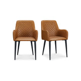 Cantata Tawny Vegan Leather Dining Chair (Set of 2) by MOES at Eve Furniture