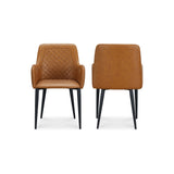 Cantata Tawny Vegan Leather Dining Chair (Set of 2) by MOES at Eve Furniture