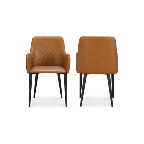 Cantata Tawny Vegan Leather Dining Chair (Set of 2) by MOES at Eve Furniture