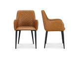 Cantata Tawny Vegan Leather Dining Chair (Set of 2) by MOES at Eve Furniture